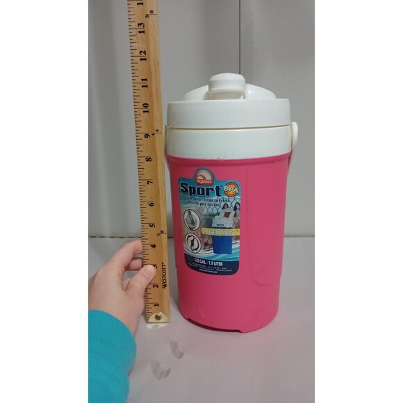 Igloo Legend Water Jug Cooler 1/2 Gallon Insulated Drink Cooler Pink With Hooks - Picture 5 of 6